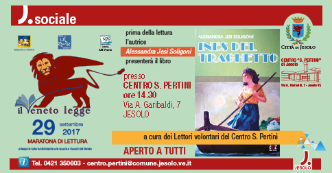 Ines del traghetto maratona del lettura al Centro Pertini di Jesolo venerdì 29 settembre 2017 h 14.30