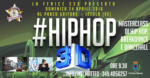 hiphop 3D masterclass a jesolo il 24 aprile 2016, parco Grifone