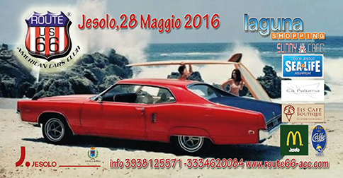 Route 66 American Beach Party - Mostra e sfilata di auto americane a Jesolo